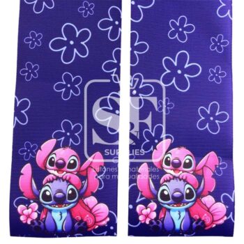 Tira de Listón 7.5cm Angela Y Stitch Azul