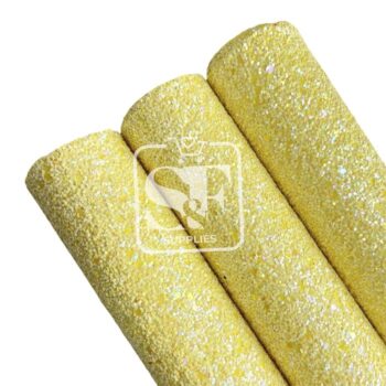 Tramo de Vinil Escarchado Pastel Amarillo