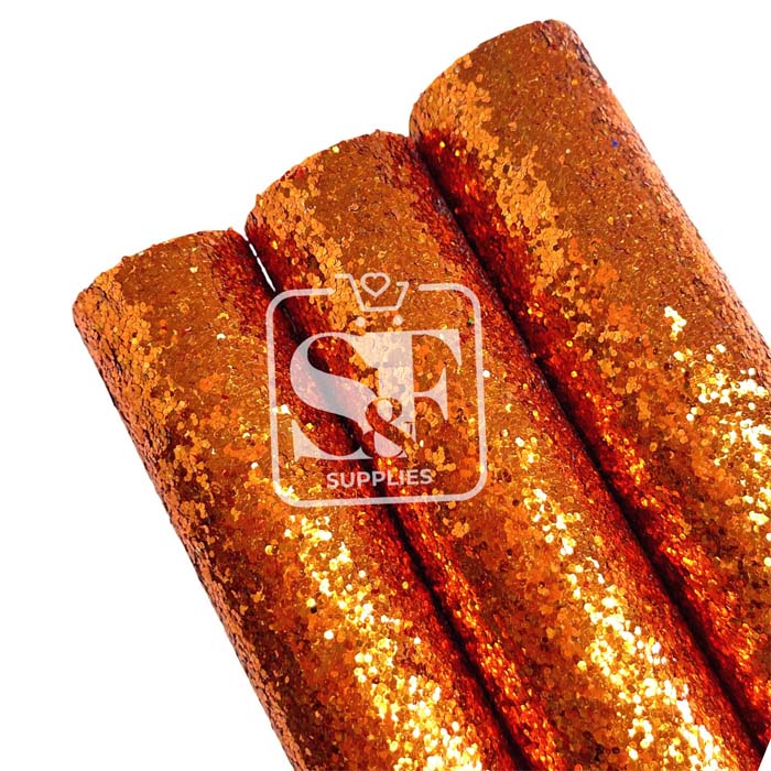 Tramo de Vinil Escarchado Anaranjado