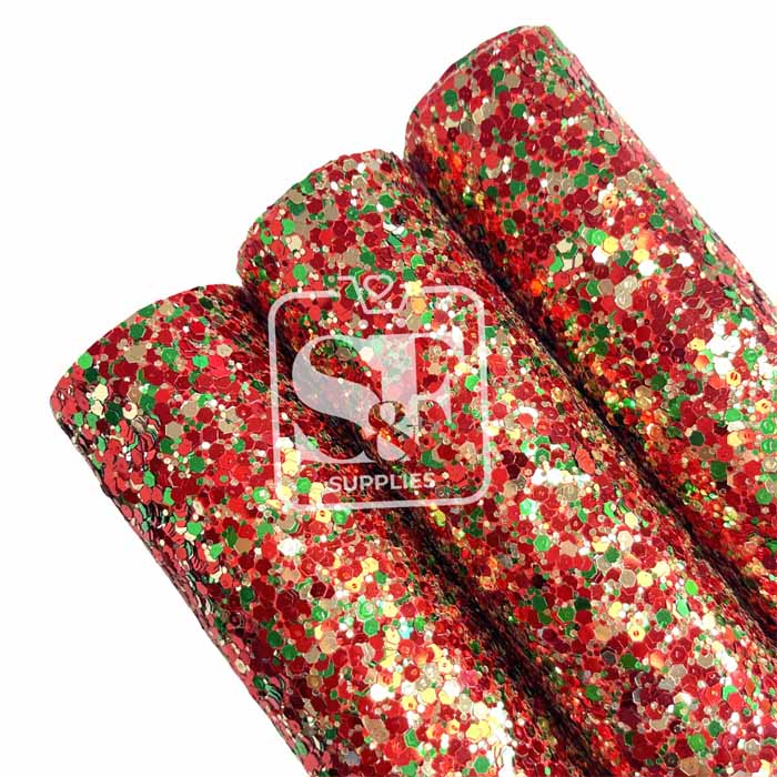 Tramo de Vinil Escarchado Navideño Brillante
