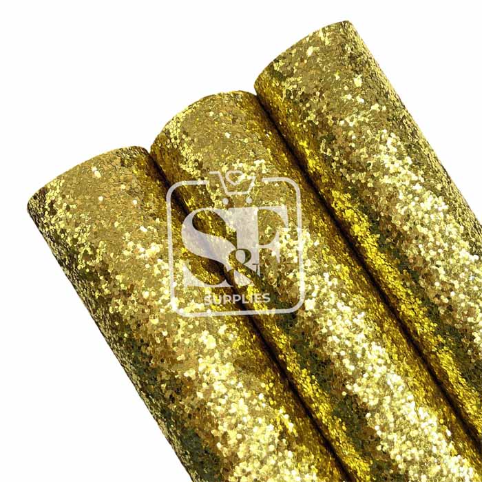 Tramo de Vinil Escarchado Dorado Claro