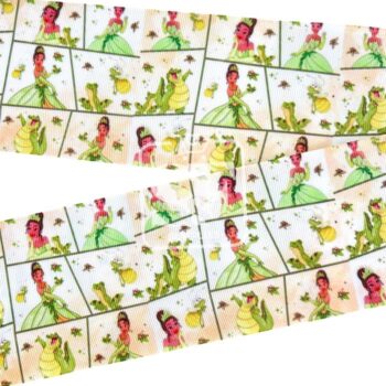 Yarda Estampado 7.5cm Cuadros Princesa Tiana