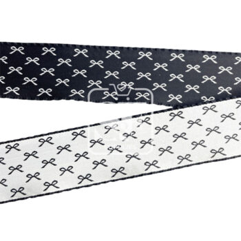 Yarda de Listón 3.8cm Doble Cara Coquette Negro