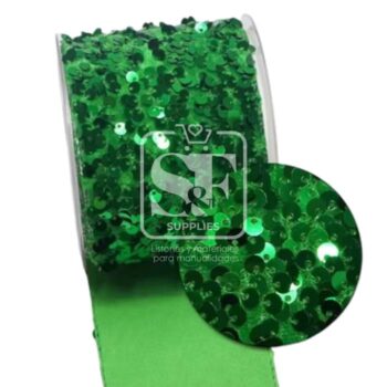 Yarda de Lentejuela Despeinada Verde