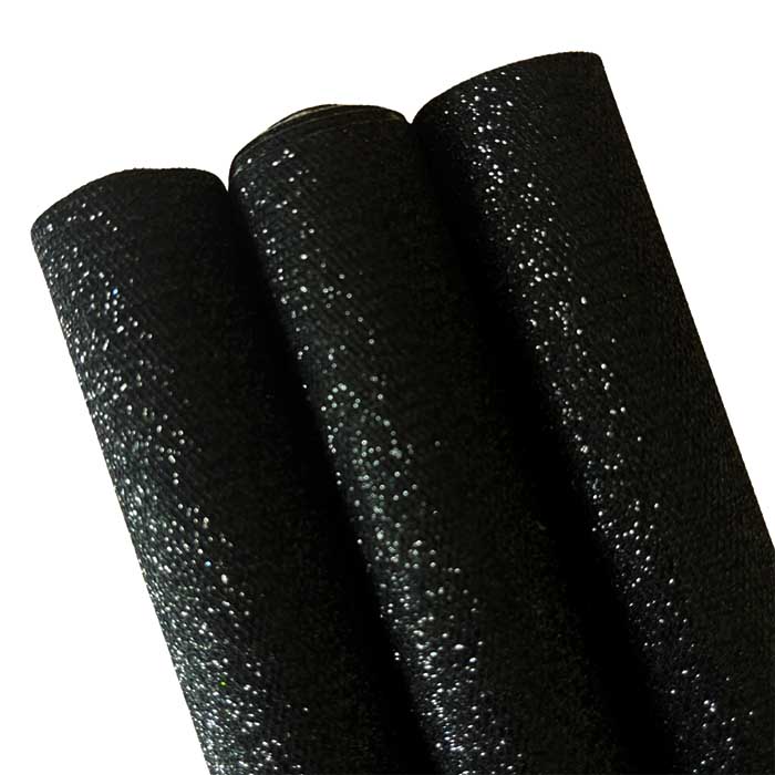 Tramo de Vinil Mini Glitter Negro