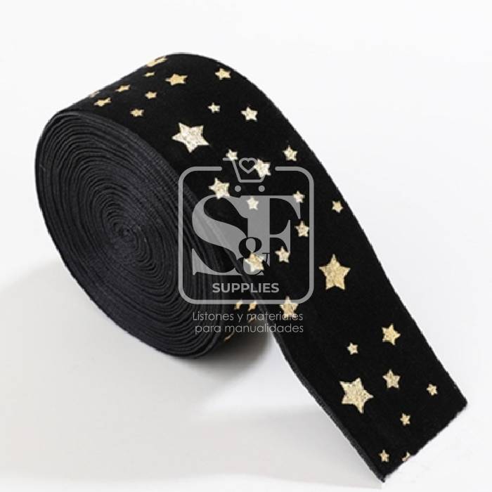 Terciopelo Negro Estrellas