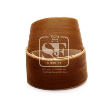 Yarda de Listón Terciopelo 3.8cm Café