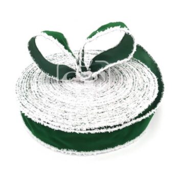 Yarda de Terciopelo 6.3cm Verde orilla nevada