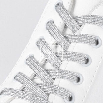 Par de Agujetas Elásticas Plateada