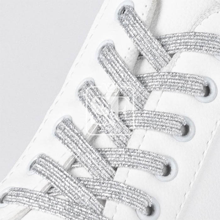 Par de Agujetas Elásticas Plateada