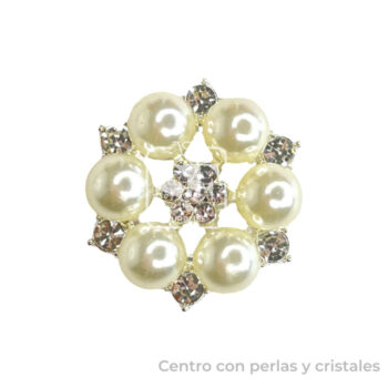 Centros de Flor Perla Individual