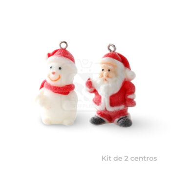Dúo Dijes Snowman y Santa