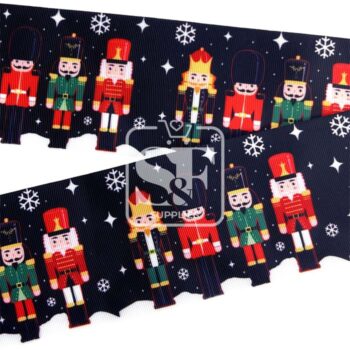 Yarda de Estampado 7.5cm Noche de Cascanueces