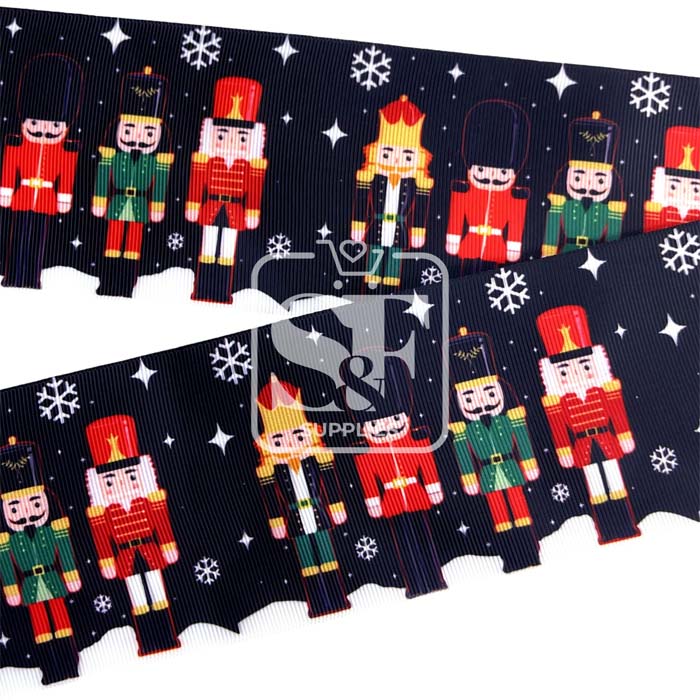 Yarda de Estampado 7.5cm Noche de Cascanueces