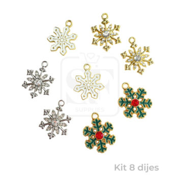 Set de 8 dijes Esmaltados de Copos