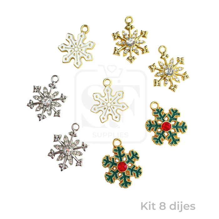 Set de 8 dijes Esmaltados de Copos