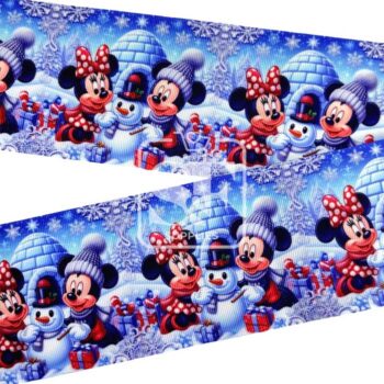 Yarda de Estampado 7.5cm Mickey en Iglú