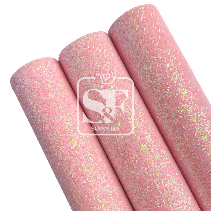 Tramo de Vinil Mini Glitter Rosa Bebé Tornasol