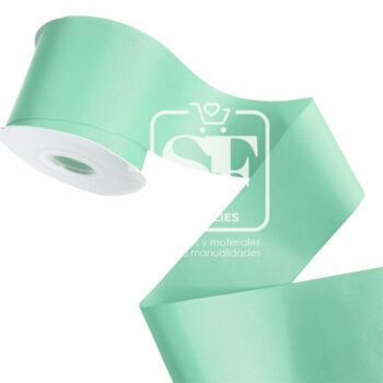 Rollo de Listón 7.5cm Acordonado Verde Menta