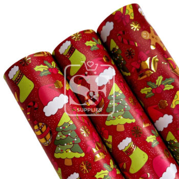 Tramo Vinil Navideño Holograma Dorado