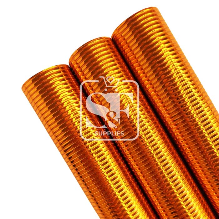 Tramo de Vinil Espejo Stripes Anaranjado