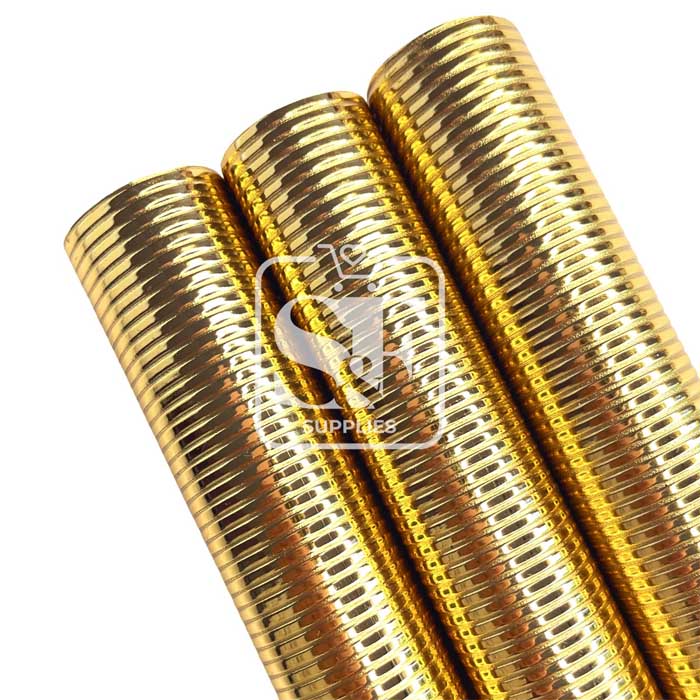 Tramo de Vinil Espejo Stripes Dorado