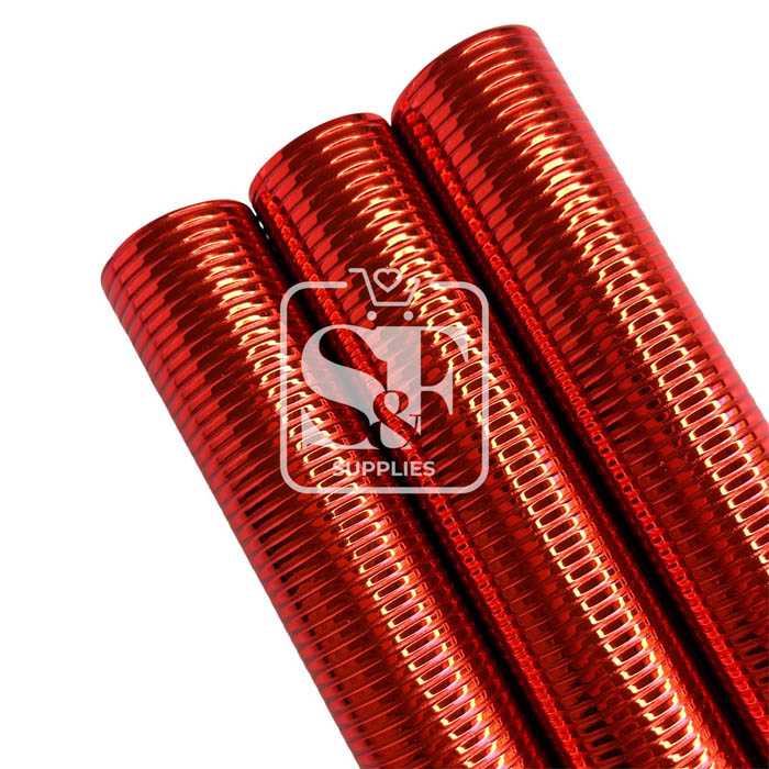 Tramo de Vinil Espejo Stripes Rojo