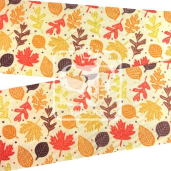 Yarda Estampado 7.5cm Hojas Otoñales