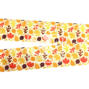 Yarda de Estampado 3.8cm Hojas Otoñales