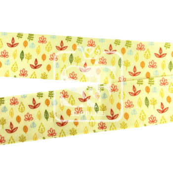 Yarda de Estampado 3.8cm Amarillo Pastel Otoño