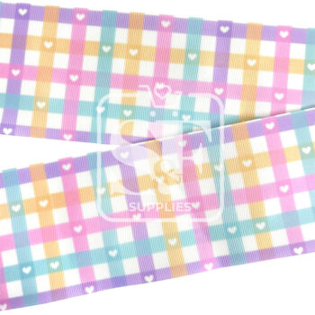 Yarda Estampado 7.5cm Picnic Pastel Corazones