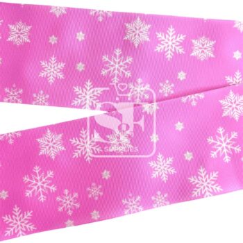 Yarda de Estampado 7.5cm Rosa Copos