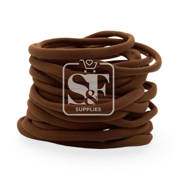 Bandita Elástica de Nylon Café