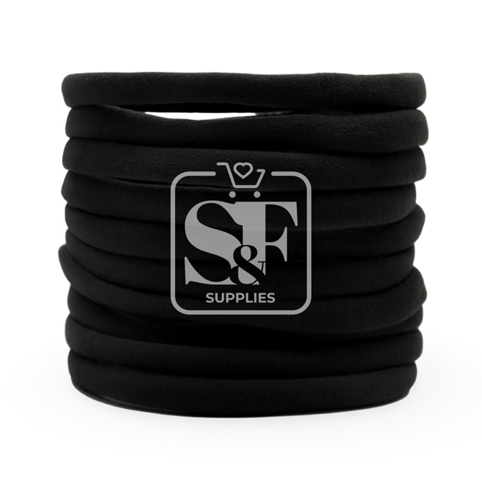 Bandita Elástica de Nylon Negra