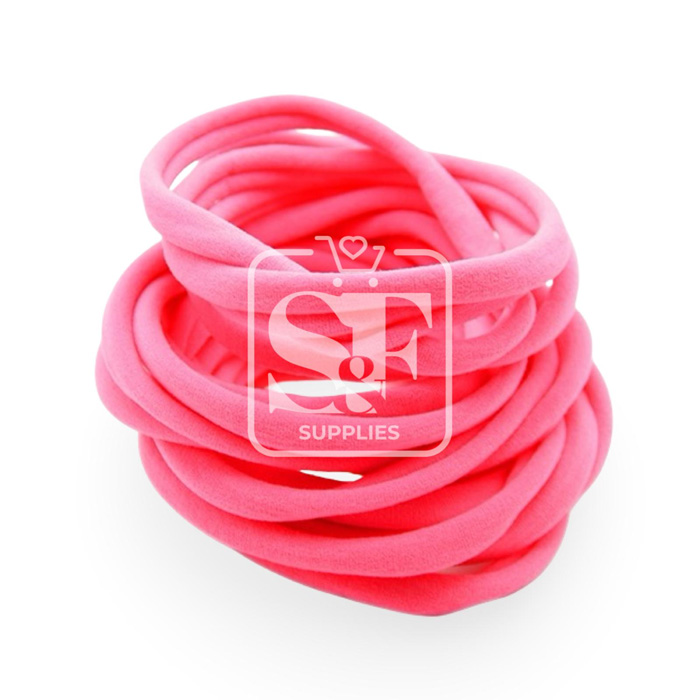 Bandita Elástica de Nylon Rosa Neón
