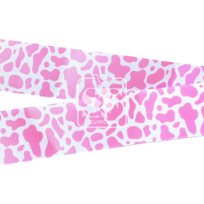 Yarda de Estampado 3.8cm Cow Print Rosa