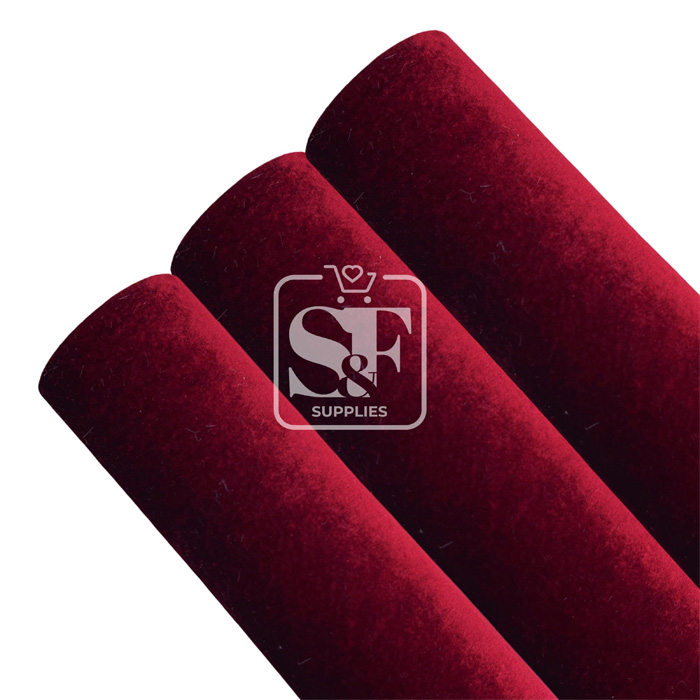 Tramo Vinil Terciopelo Vino Tinto