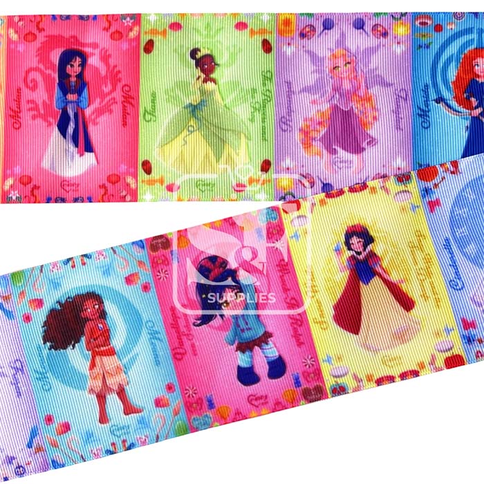 Yarda Estampado 7.5cm Todas las Princesas
