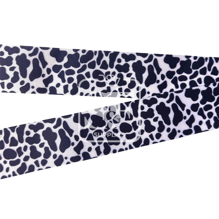 Yarda de Estampado 3.8cm Black Cow Print