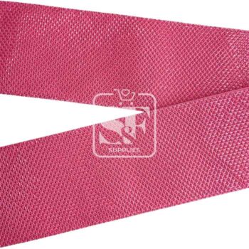 Yarda de Tela 7.5cm Panal Holográfico Rosa Mexicano