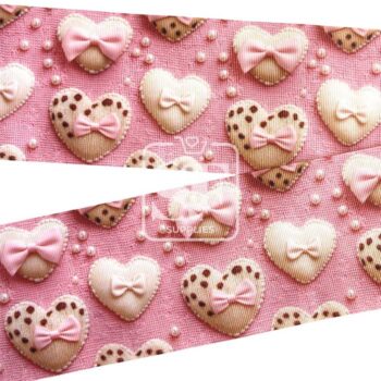 Yarda de Estampado 7.5cm Cookie Hearts