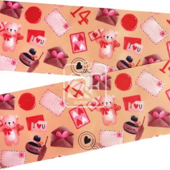 Yarda de Estampado 7.5cm Amor Postal