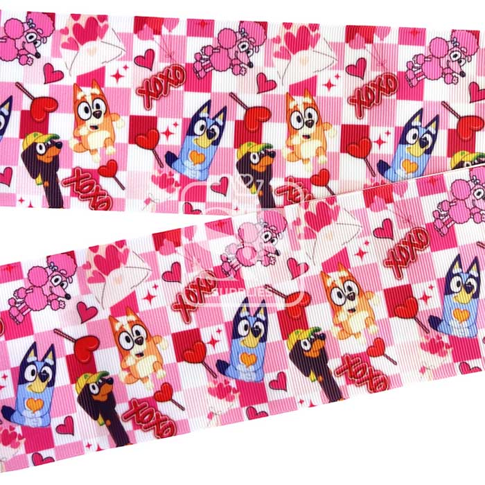 Yarda de Estampado 7.5cm Bluey Xoxo