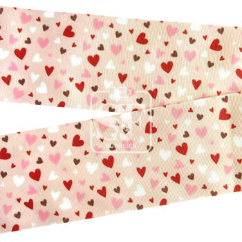 Yarda de Estampado 7.5cm Little Hearts