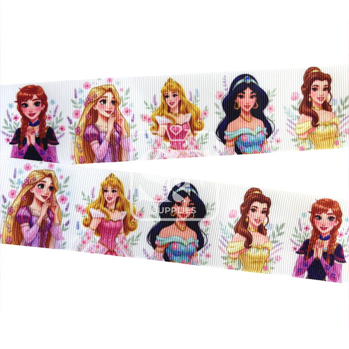 Yarda de Estampado 3.8cm Princesas Live Action