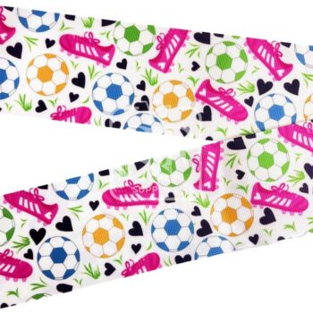 Yarda Estampado 7.5cm Collage Soccer Girl