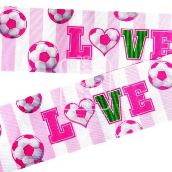 Yarda Estampado 7.5cm Love Soccer