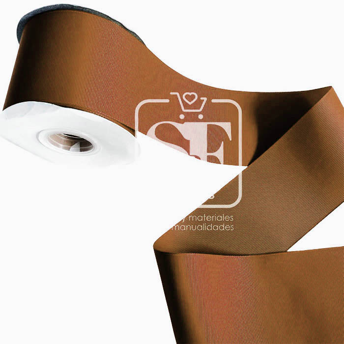 Rollo de Listón 7.5cm Acordonado Café