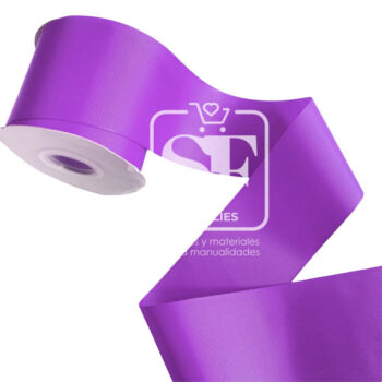 Rollo de Listón 7.5cm Acordonado Morado
