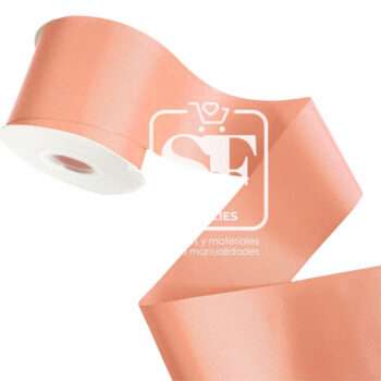 Rollo de Listón 7.5cm Acordonado Peach